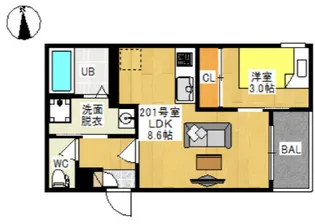 REGALEST 下伊福V【3階】の間取り