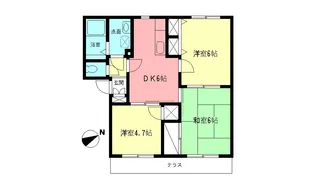 古館ハイツII【1階】の間取り
