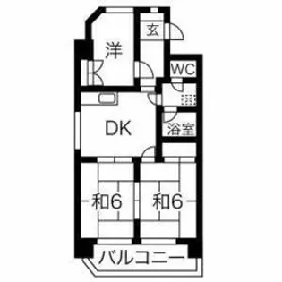 半田第2ロイヤルマンション【4階】の間取り