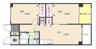 公社ビル A棟【11階】の間取り
