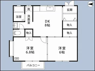 クリスタル女池A【1階】の間取り