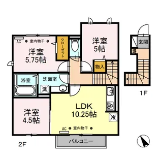 リンデンハイム【2階】の間取り
