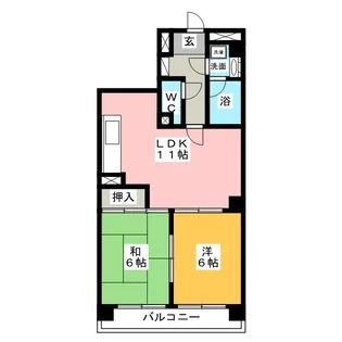 レインボー池場【4階】の間取り