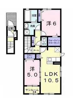 モン ピエール IV【2階】の間取り