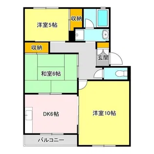 グランドハイツ御幸M【3階】の間取り