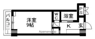 クイーンシティひしの【3階】の間取り