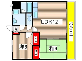 プリベールつるや【1階】の間取り