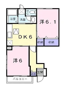 アルテミスA【1階】の間取り