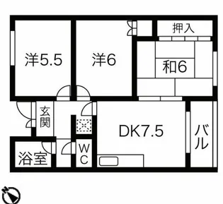 WAKOマンション【3階】の間取り