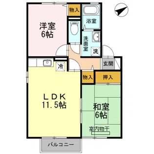 ロイヤルガーデン須田ノ木C【2階】の間取り