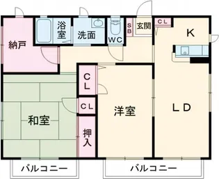 シャーメゾン西間【2階】の間取り