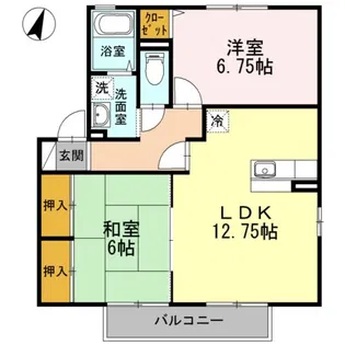 サン カルチェあいおい B【2階】の間取り