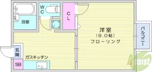 プレジオ泉崎A棟【2階】の間取り