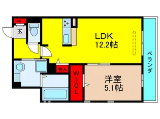 La Belle Toile【1階】の間取り
