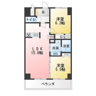 サンシエル【3階】の間取り