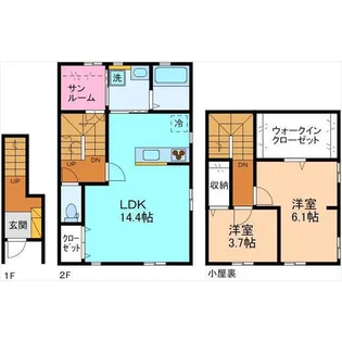ラフェリオB棟の間取り