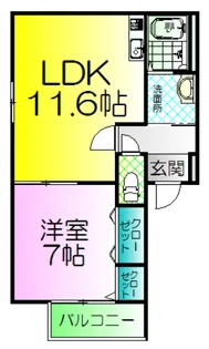 1LDKの間取り画像