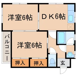 サンライズマンション寿【2階】の間取り