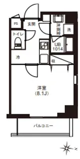 東京都墨田区石原4【マンション】の間取り