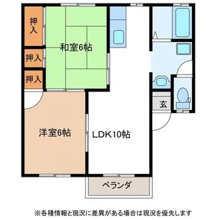 サニーハイツ須後 B棟【2階】の間取り