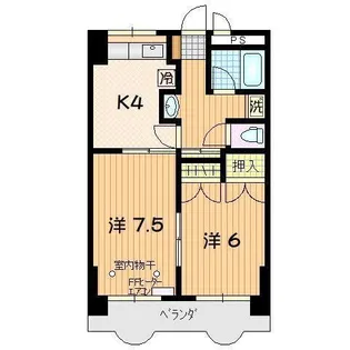 マンションアートグリーン【4階】の間取り