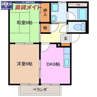 サンフォレストA【1階】の間取り