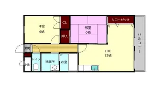 プラムキャッスルS-1【5階】の間取り