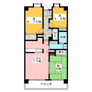 シャトレー重原南【5階】の間取り