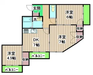 エバーグリーン嵐山【3階】の間取り