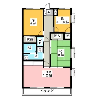 シャトレ木津【2階】の間取り