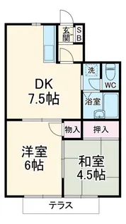 フレール谷津【2階】の間取り