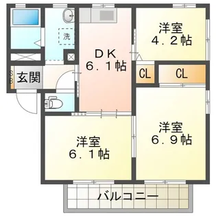 アーバンスクエア【2階】の間取り