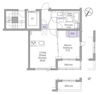 イプセ白金【2階】の間取り