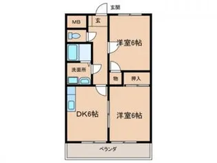 ボヌールM【2階】の間取り