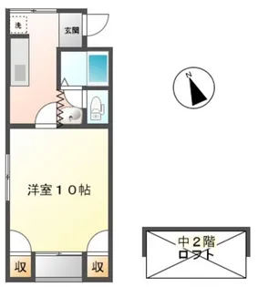 第3飯茂ハウス【2階】の間取り
