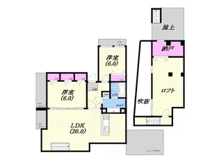 兵庫県芦屋市大桝町【マンション】の間取り