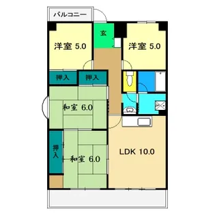 シャルム葛島【7階】の間取り