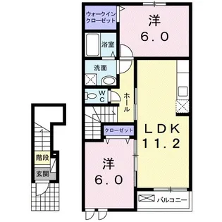 プラシードI【2階】の間取り