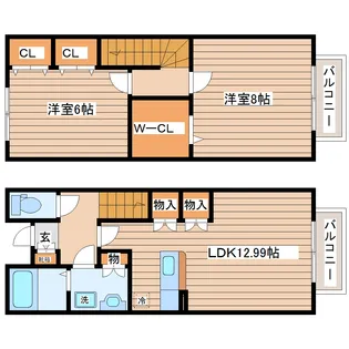 ティートレス【1階】の間取り