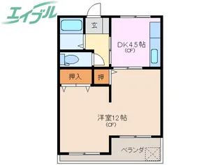 西浜田ビル【3階】の間取り