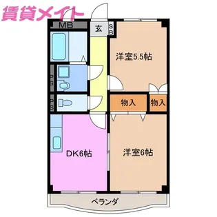 フォレストテラスみずほ【1階】の間取り