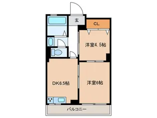 ニュ-舞子マンション【2階】の間取り