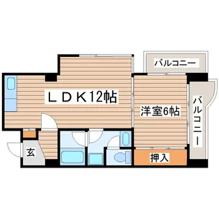 ラバレー富沢【4階】の間取り