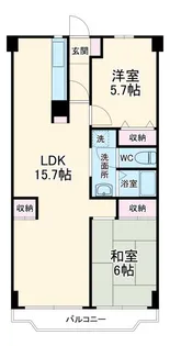 ボヌール秦野II【2階】の間取り