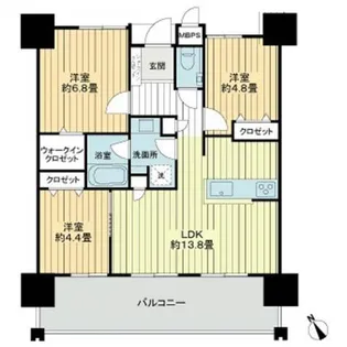 ミルコマンション前田ザ・ビュー【4階】の間取り