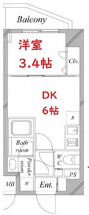 東京都大田区下丸子3【マンション】の間取り