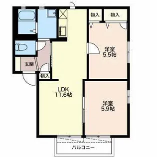 フレグランス翠B【2階】の間取り