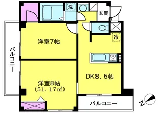 東京都練馬区北町2【マンション】の間取り