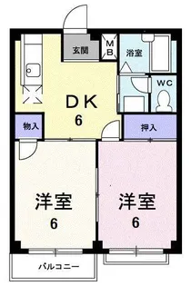 エルディム三田洞【2階】の間取り