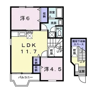 メゾンマルベリーA棟【2階】の間取り